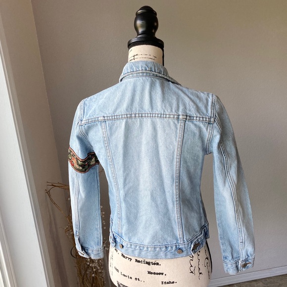 J. Crew Denim Jean Jacket Blue Koi Petite Coat XSP - Picture 10 of 11